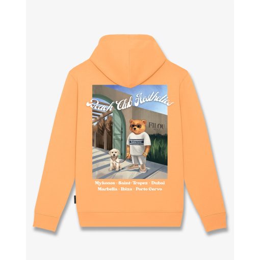 SS25 Oversized Backprint Hoodie, Filou CXXIV. - Sunrise Orange