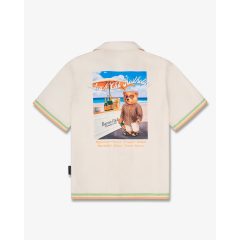   SS25 Backprint Shirt with Stripes, Poster Filou CXVIII. - Pearl White