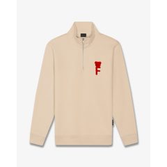 FW25 Half-Zip Chenille F - Sand Brown