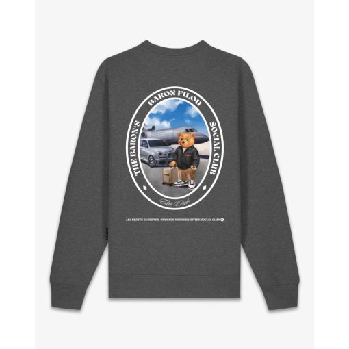 FW25 Pullover Oval Backprint Filou CLI. - Stone Grey