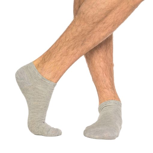 J.PRESS BASIC - Men's Cotton Classic No-Show Socks - Grey