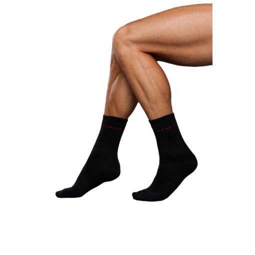 J.Press Men's Full Plush Thermo Socks - Black