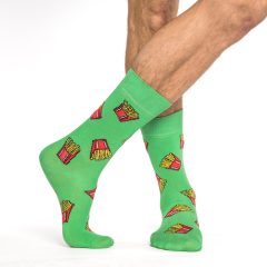   J.Press FUNNY Socks - Men's Patterned Cotton Socks - Green