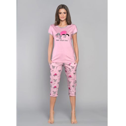 J.Press Women’s Cotton Pajama Set - Pink