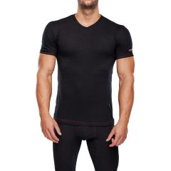 J.Press Men’s V-Neck Under Shirt - Black