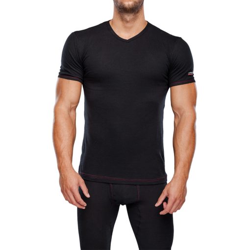 J.Press Men’s V-Neck Under Shirt - Black