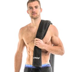 J.PRESS 100% Cotton Towel - Black