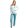 J.Press Women's Long Pajama Set with V-Neck Light Blue Floral Top - Light Blue