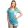 J.Press Women's Short Pajama Set with V-Neck Solid Light Blue Top and Light Blue Floral Bottoms - Light Blue