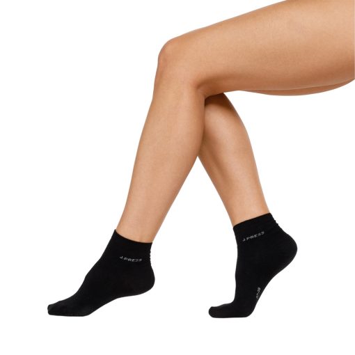 J.Press Women’s Low-Cut Cotton Socks - Black